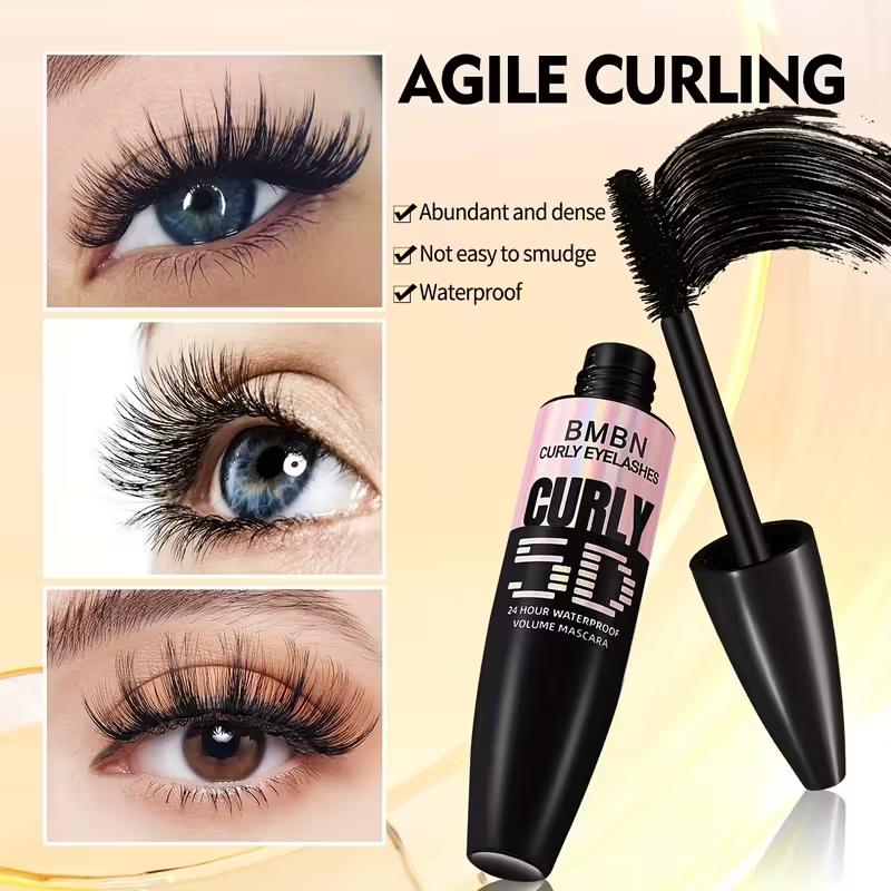 Waterproof 5D Voluminous Lengthening Mascara - Black eyelash growth serum for, suitable for all types of lashes, making them clearer, longer, more curled, clump-free, waterproof, long lasting, and sweat-resistant. a must-have for everyday/party makeup.