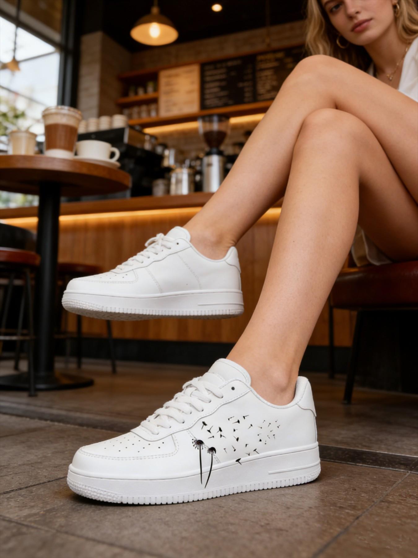 Customizable Letter Design Sneakers, Style Visible Foot Small Casual Shoes, Unique Personalized Footwear for Everyday Wear