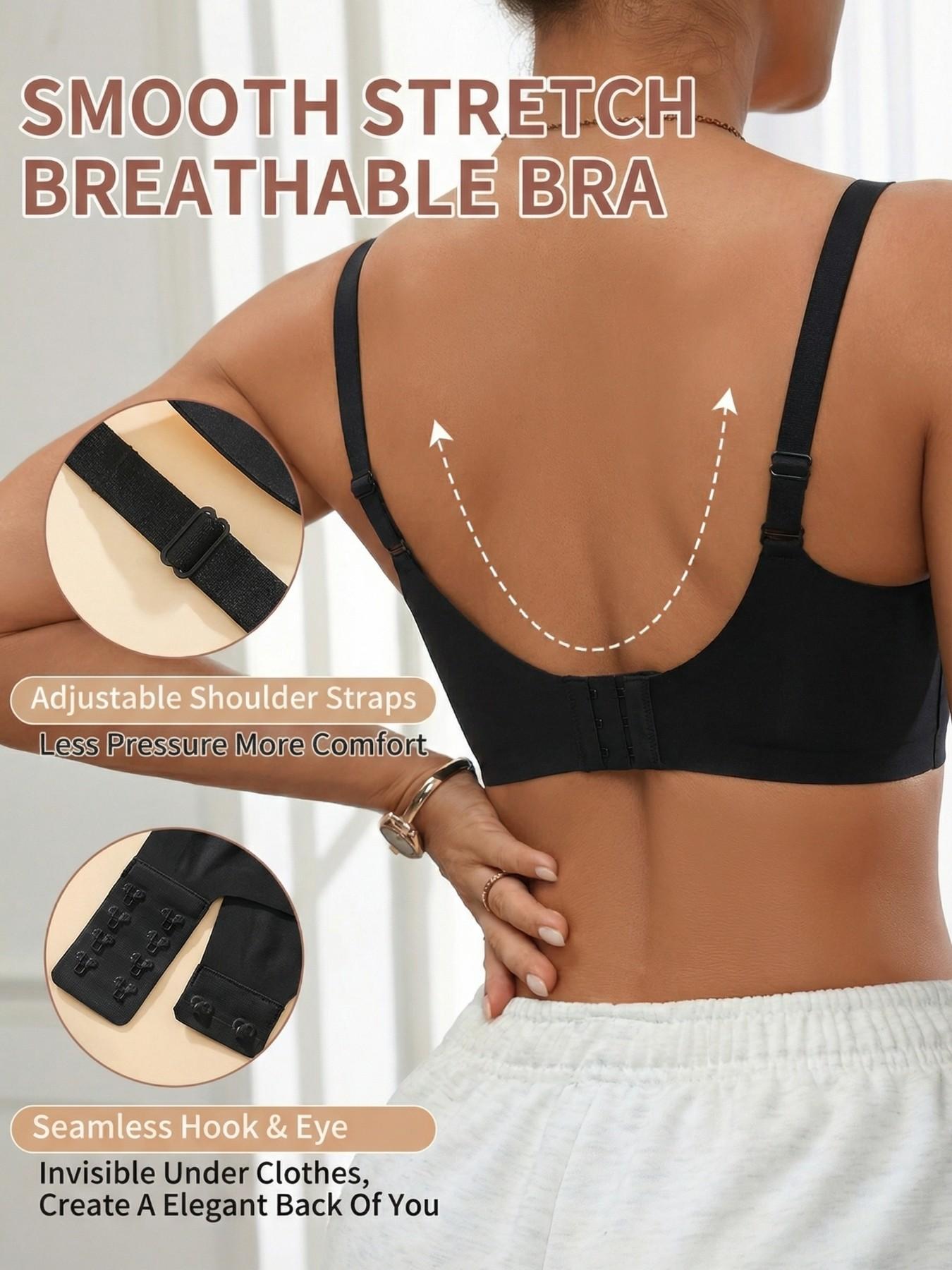 High-Quality No Underwire Bra, Seamless Wireless, Comfortable Jelly Pad, Adjustable Straps, Trendy Bralette for Women, Full Coverage, Max Support