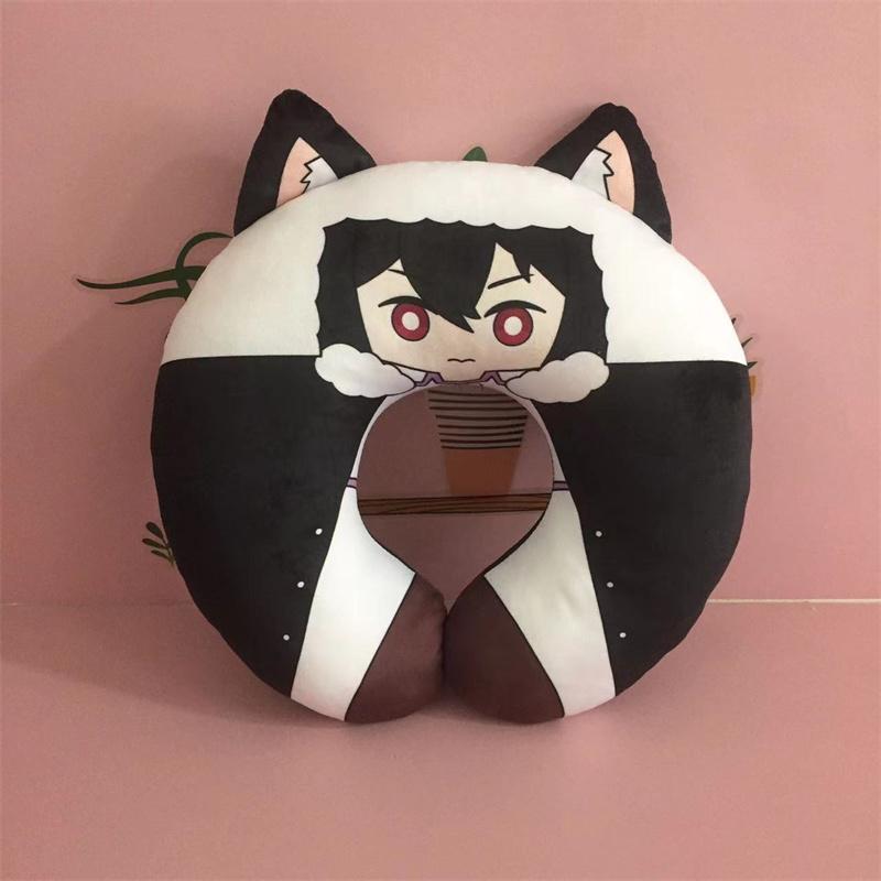 Bungou Stray Dogs Edogawa Rampo Cosplay Travel Neck Pillow Fyodor Dostoyevsky U-Shaped Plush Cushion Toy