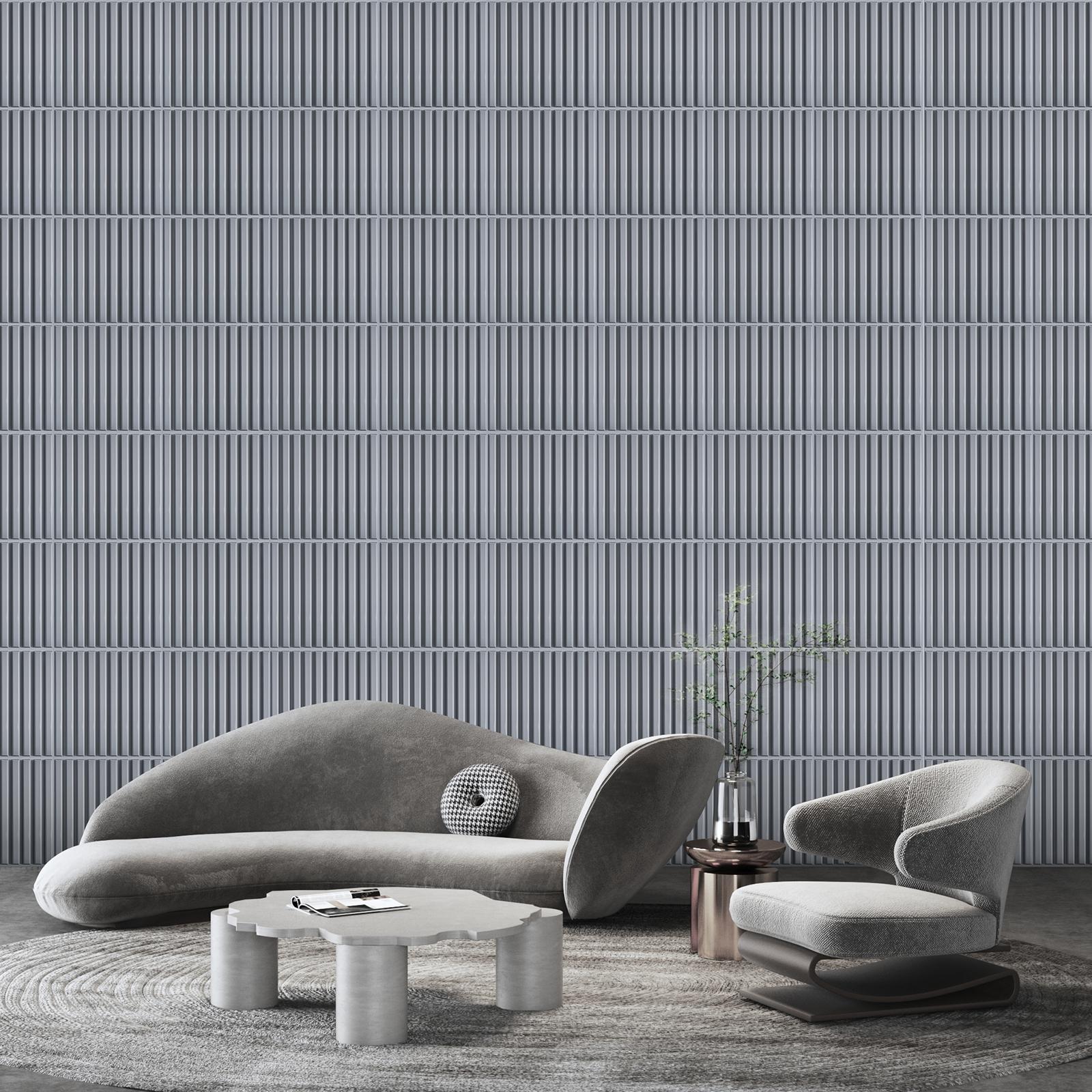 FLOLEOPA PVC Plastic 3D Wall Panels, Waterproof and Fire-Resistant, 11.8x11.8 inches, Approx. 1mm Thickness. Ideal for Living Rooms, Bedrooms, Hotels, Offices, Game Rooms, and TV Feature Walls. Modern Home Decor Vinyl. Includes Installation Accessories.