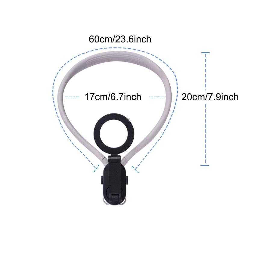 Dedicated neck-mounted phone mount for recording; magnetic neck/chest mount; hands-free phone mount with shock-absorbing chest strap; hands-free first-person view neck mount compatible with iPhone 15/14/13/12 series and all Android phones