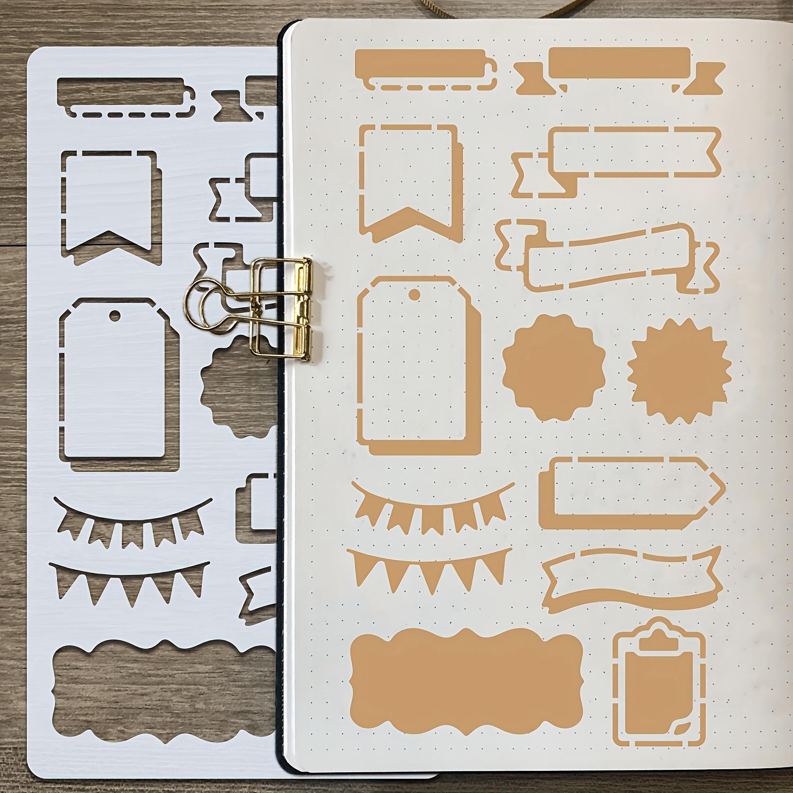 15 Pcs Reusable Plastic Templates for Journals, Planners, Scrapbooks, Includes Lists, Flowcharts, Creative Designs, Perfect for DIY Projects