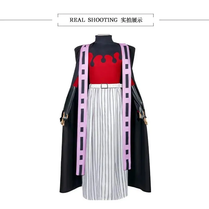 Demon Doma Douma Cosplay Costume Wig Fan Sets Kimetsu No Yaiba Outfit Halloween Anime Douma Kimono for Men Women
