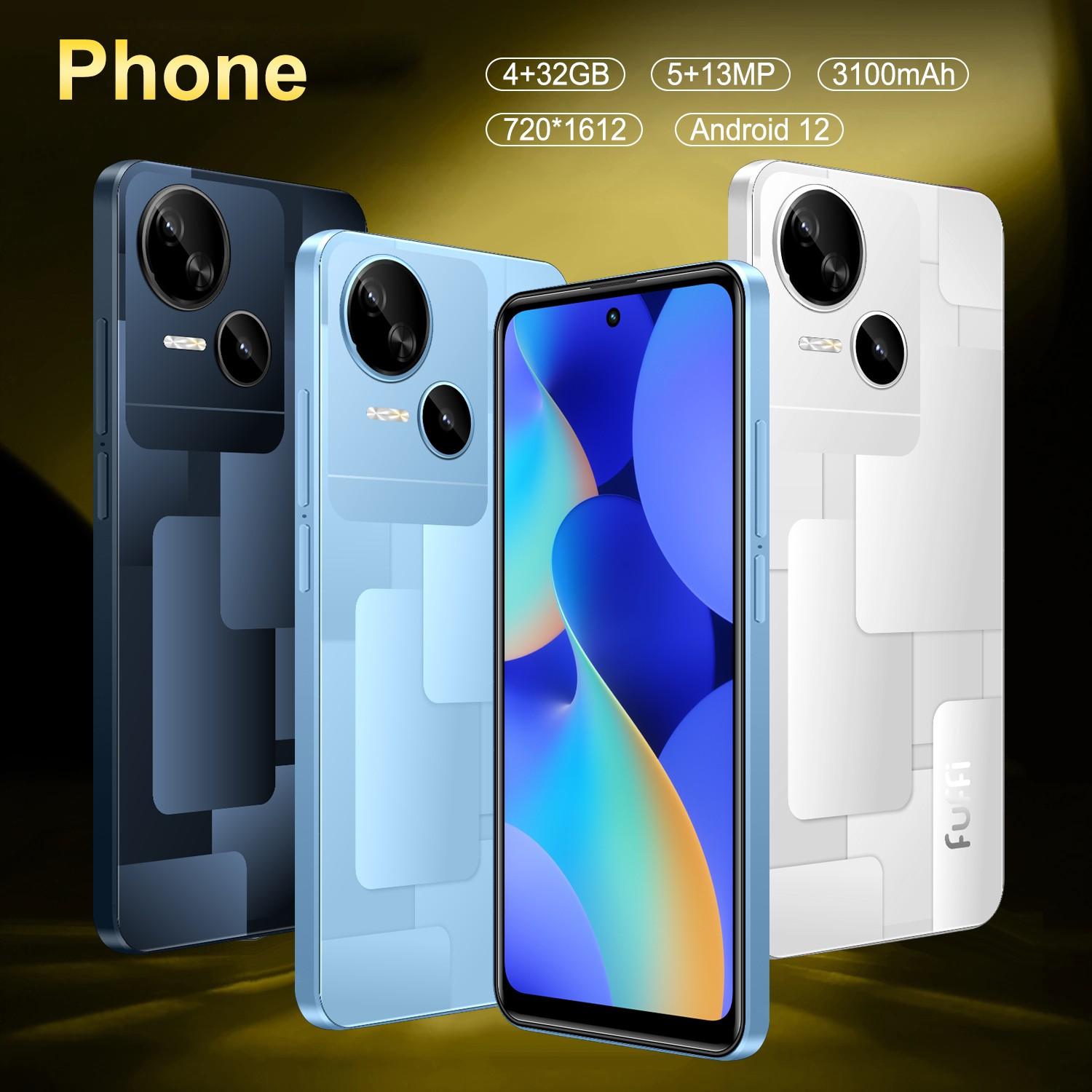 Fuffi Smartphone Global 4g Network, 6.56-Inch HD Screen, 5mp+13mp