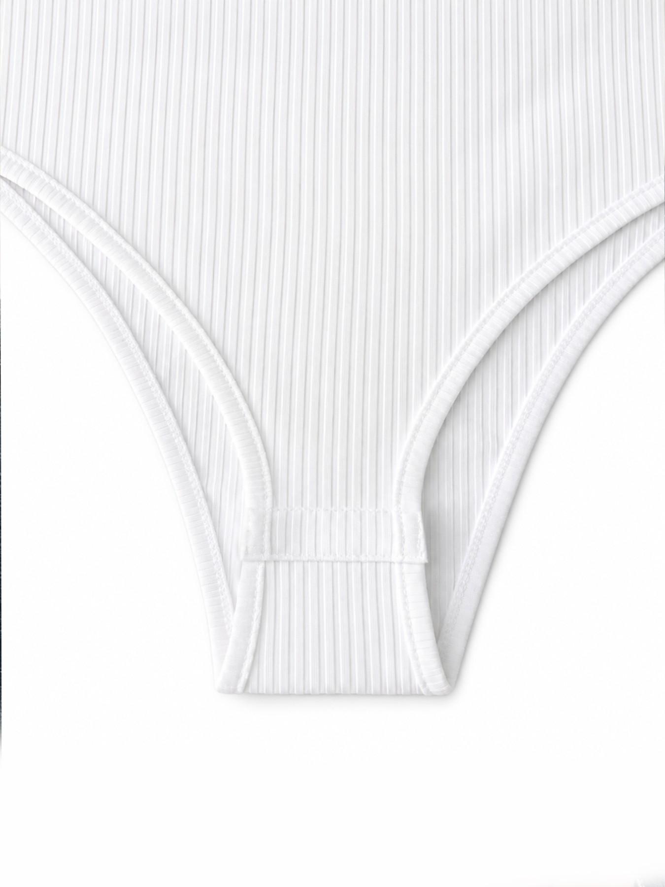 All Season Long Sleeve Bodysuit, Ribbed Knit Garment With Contrast Cutout Neck Tie Bow, Slim Fit For City Shopping Daily Casual Outfits For Young Adult Women