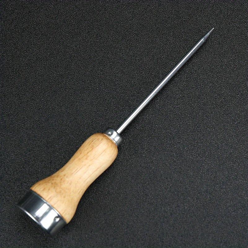 Stainless Steel Ice Pick Punch Antiskid Wooden Handle Kitchen Tools Camping Ice Crusher Protable Breaker Tool