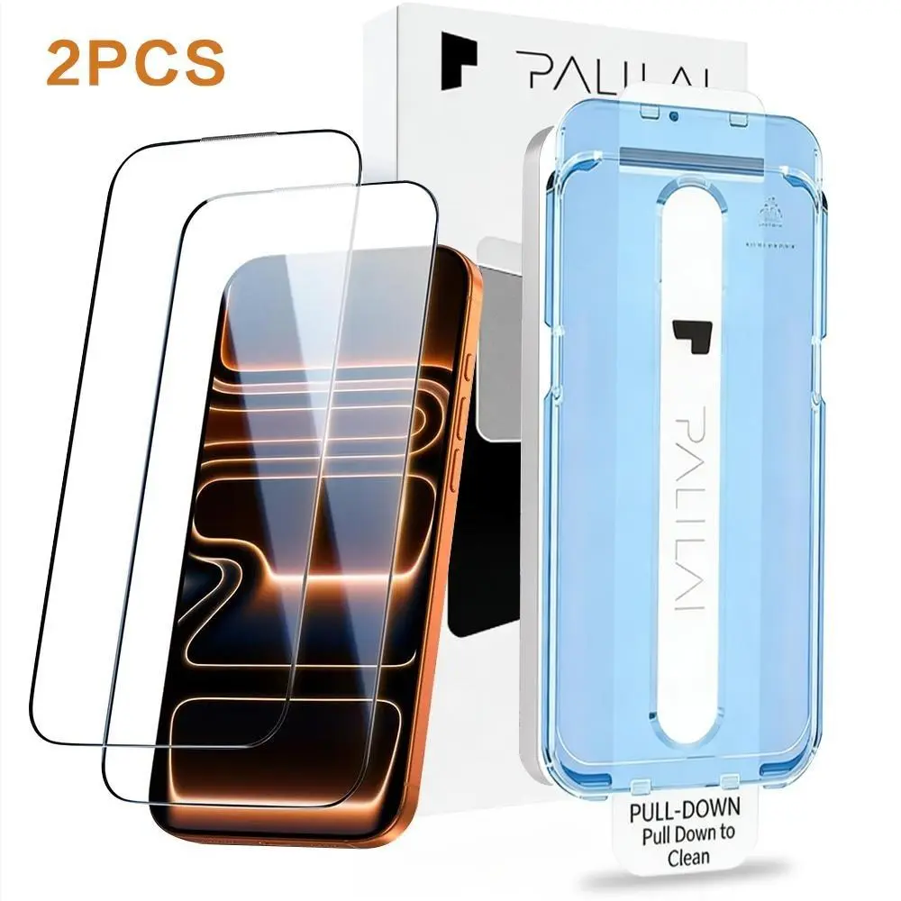 2-Pack HD Tempered Glass Screen Protectors for iPhone 18/17/16/15/14/13 Pro Max/Plus/Air/E | 9H Hardness, Scratch-Resistant, Bubble-Free Installation, Glossy Finish, Protection