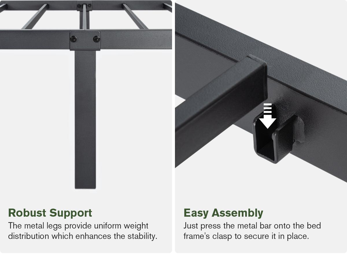 MUTICOR Basic Metal Bed Frame with 14in/18in High Under Bed Platform Storage Space,Heavy Duty Steel Slats Support Bed Base,No Box Spring Needed,Twin Bed Frame,Queen Bed Frame#TikTokShopBlackFriday #ChristmasGifts