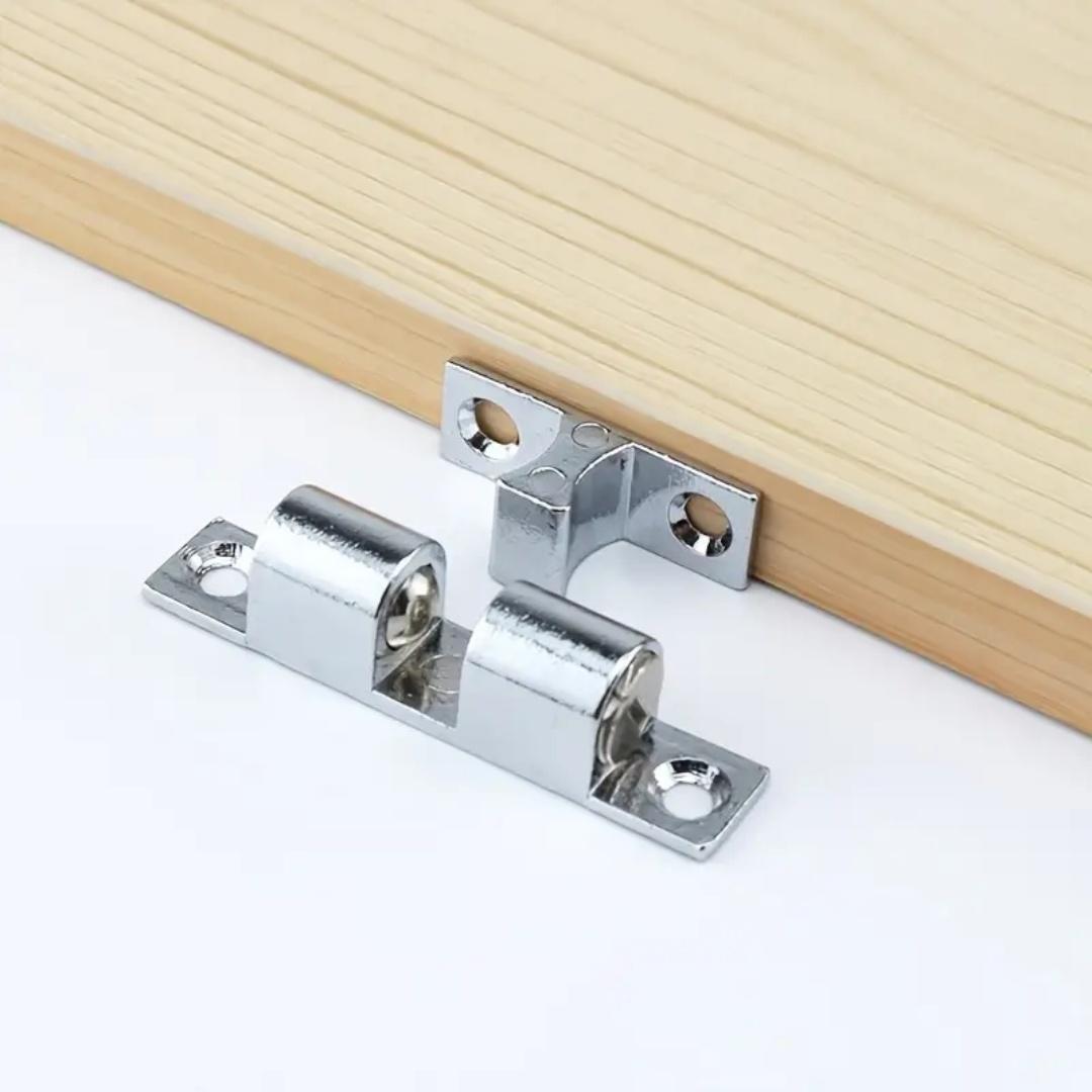 Adjustable Spring Ball Locks for Furniture Doors, Cabinet Hinges, Wardrobe Gates, 5 Pack, Dual Ball Latch, Easy Installation, Door Hardware