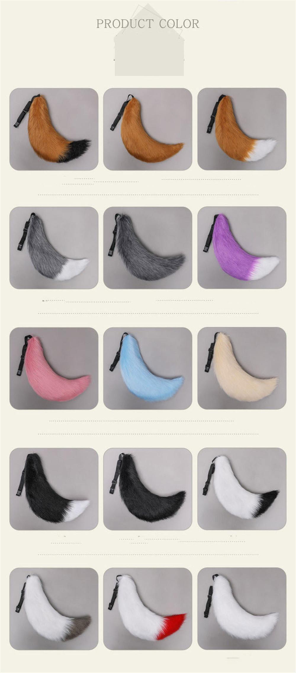 Anime COS Cat Fox Tails Plush Cosplay Costumes Big Tails Dog Furry Tail Role Play Party Performance Props Fursuit Tail for Women
