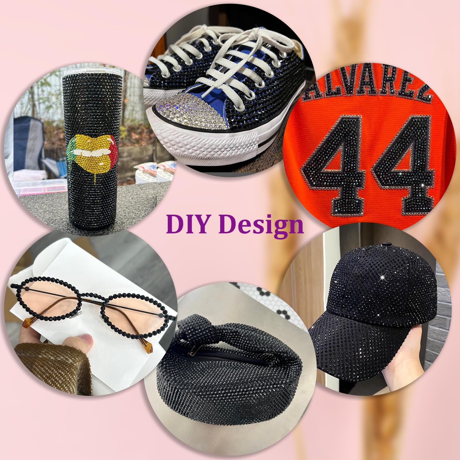 1 Box Black Semi-circular Flatback Rhinestones, Multiple Sizes of Resin Nail Charms with Tweezers Glue DIY Headphone Case Fans Keyboard Nail Decors, Rhinestone Decorations