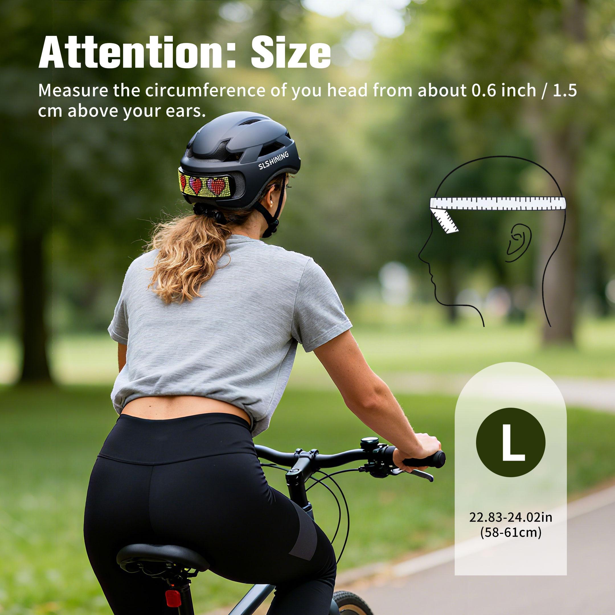 【Summer Vibes】SLSHINING Bike Helmet-Remotely controlled LED Smart Cycling Helmet-All Season Ventilated & Thermal Protection-CPSC Certified Protection