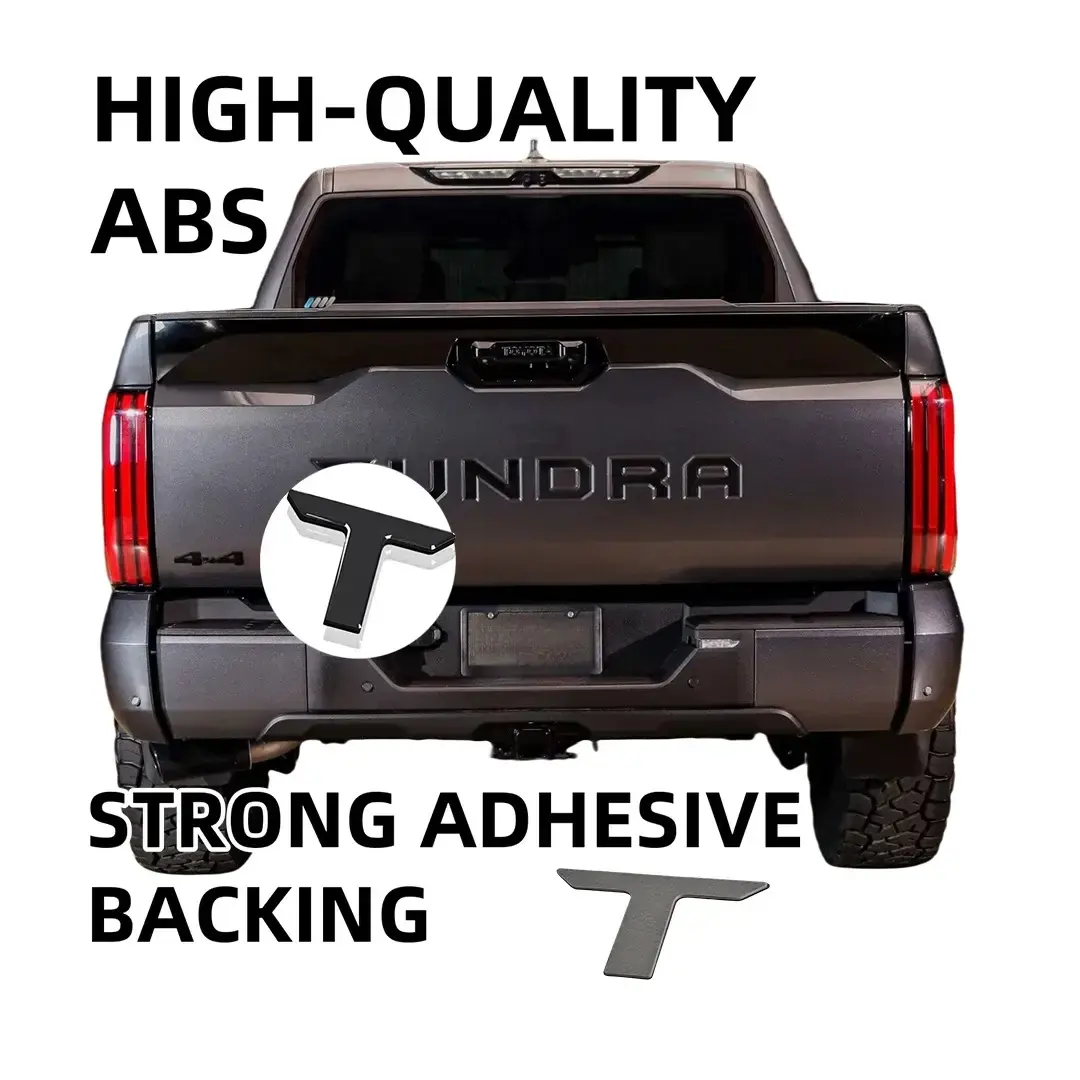 3D Raised Tailgate insert letters decal exterior accessories Compatible with Toyota Tundra  2022 2023 2024 2025 Models Accessories ABS Plastic Anti FadeCoating Gloss black