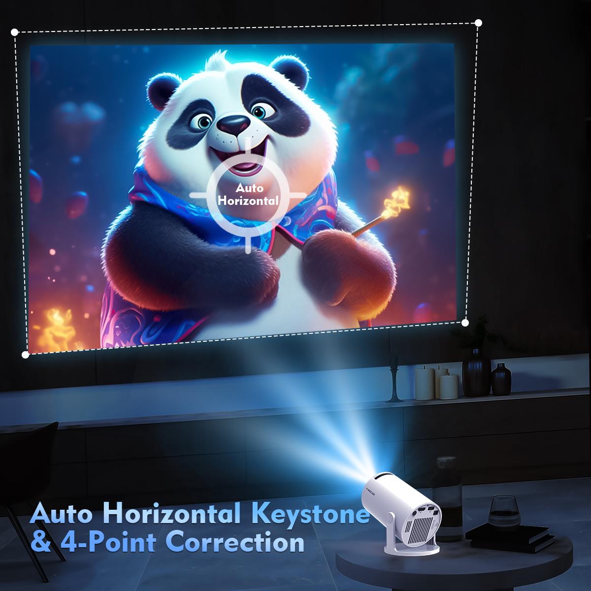 [US warehouse] Magcubic HY300Pro Projector 290ANSI Android 14.0 Dual WiFi6 8K 4K Decode Auto Keystone Correction Wireless BT5.4 130"Screen 1280*720P Built-in Speaker Allwinner H726 180° Rotatable Mini Portable Home Cinema Outdoor Audio Gift