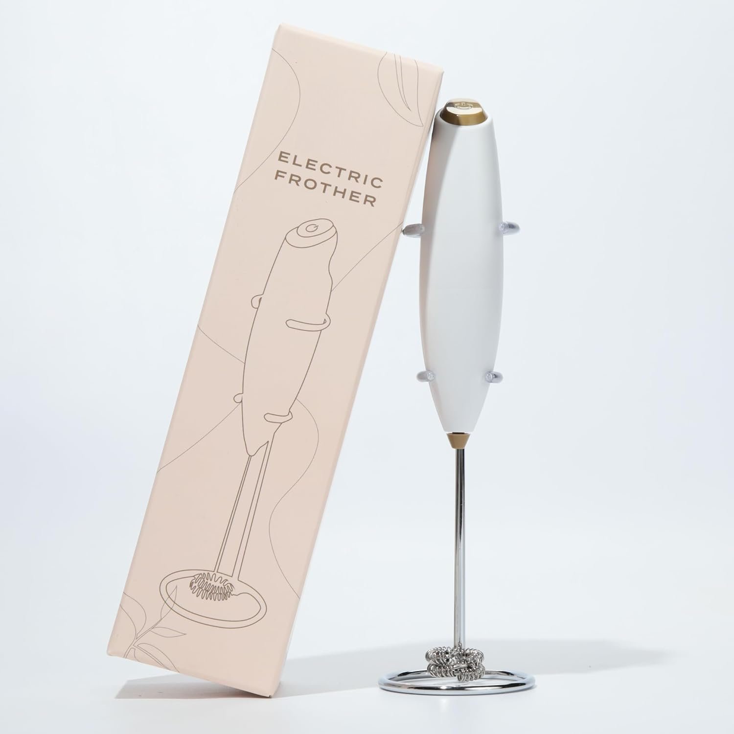 Handheld Electric Milk Frother with Stand |  Whisk Frother for Matcha, Sencha, Hojicha, Genmaicha  | Quick Mix for Lattes, Smoothies & Baking |   Required