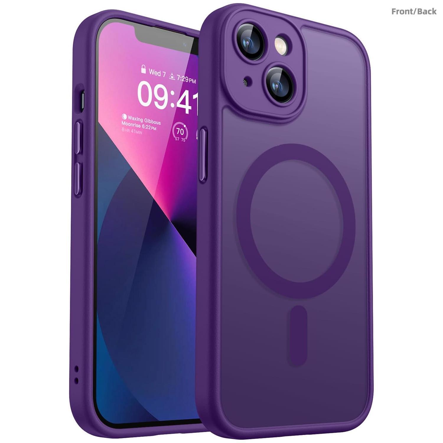 Magnetic for iPhone 17 1615 14 13 12 Case, Upgraded [Full Camera Protection] [Compatible with Magsafe] [Translucent Matte] Shockproof Protective Phone Case Cover for iPhone 12