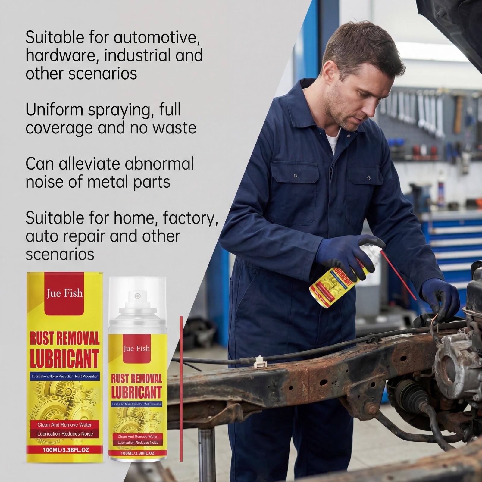 Home Rust Remover Spray (100ML), Gentle Cleaning for Machine Parts,Metal Rust Removal, Long-Lasting Lubrication, Brightening Renovation, Multi-Purpose Spray