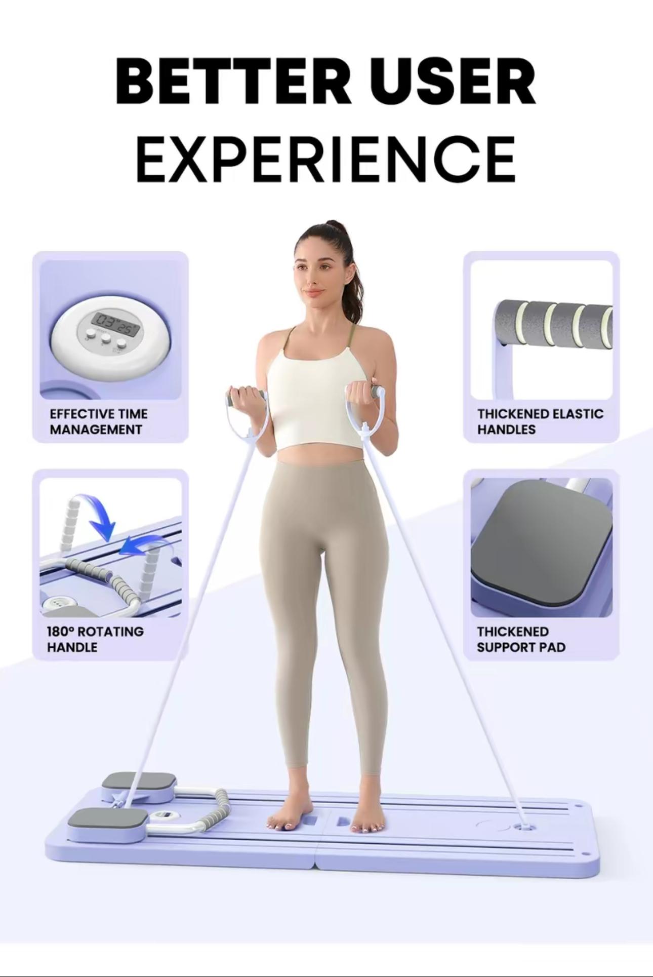 Pilates Board,Multi-functional Ab Exercise Board,FoldableHome Pilates Reformer with Knee Mat ,Timer andResistance Bands,Abs Workout Equipment forAbdominal & Core Strength Training #TikTokShopBlackFriday #TikTokShopCyberMonday Pilates Board,Multi-functional Ab Exercise Board,FoldableHome Pilates Reformer with Knee Mat ,Timer andResistance Bands,Abs Workout Equipment forAbdominal & Core Strength Training #TikTokShopBlackFriday #TikTokShopCyberMonday