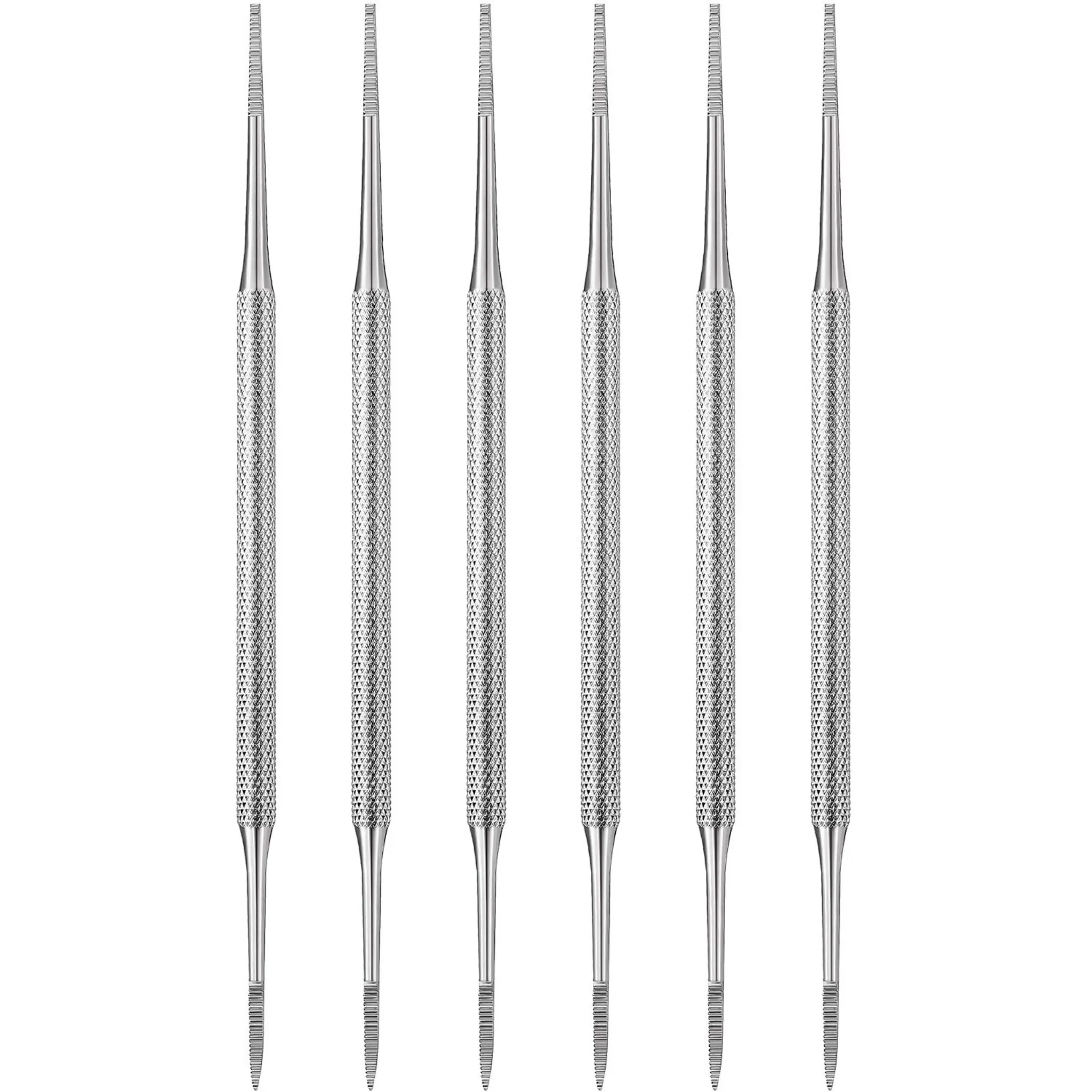 7 pcs， Ingrown Toenail Files Double Sided Ingrown Toenail Removal Stainless Steel Nail File Manicure Treatment Removal Pedicure Tools for Feet Under Nail Cleaner(Silver)