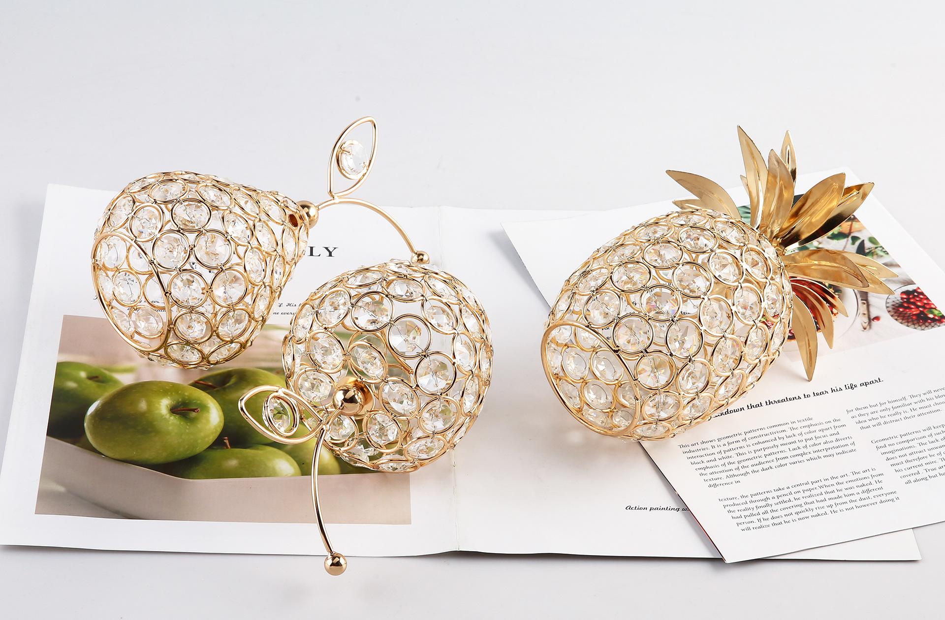 Crystal Pineapple Ornament, Realistic Fruit Design, Glass Fruit Craft, Desktop Decor, Home Decoration, Ramadan Decor, Bathroom Decor, Figurines Decor, Decorative Ornaments