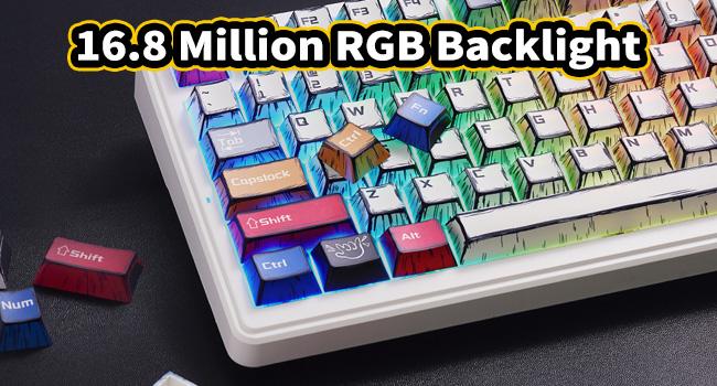 AULA F99 Wireless Mechanical Gaming Custom Keyboard, Full Size Numpad Tri-Mode BT5.0/2.4GHz/USB-C Gasket Hot Swappable, Pre-lubed Linear Switches, RGB Backlit Keyboard for Bluetooth Office Computer rainbow backlit Purple Creamy Budget Keyboard