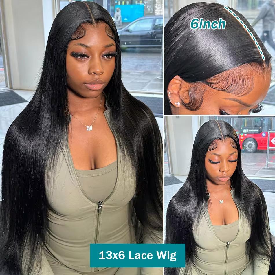 Bling Hair Brazilian 34 36 Inch Bone Straight 13x4 13x6 HD Lace Front Human Hair Wigs Smooth Lace Frontal Human Hair Wig For Women Pre Plucked 180 Density TikTokShopHolidayHaul