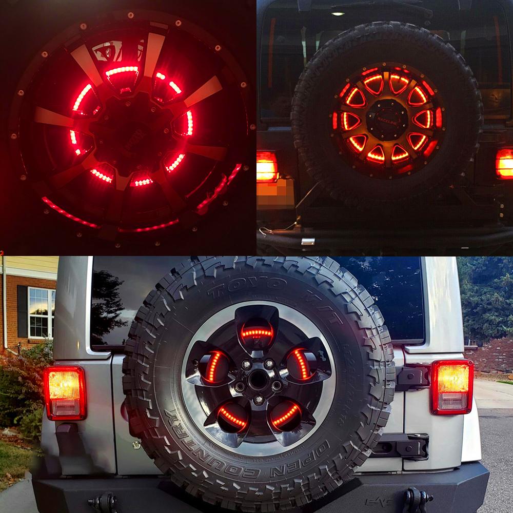 Tire Spare Brake Light Tail Light Fit Jeep Wrangler 86-2021 LED 3rd Lamp
