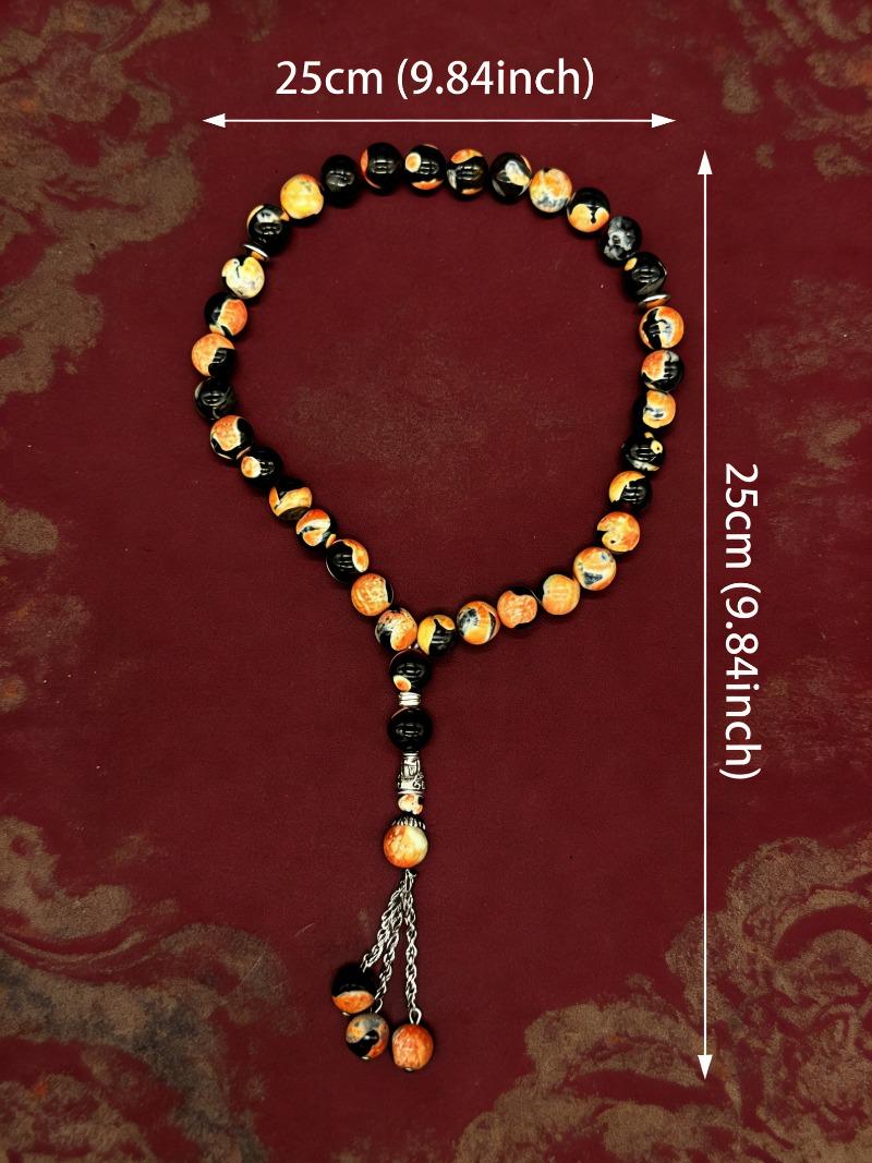 Natural Original Agate Prayer Beads, No Treatment Mala, Meditation Zen Bracelet