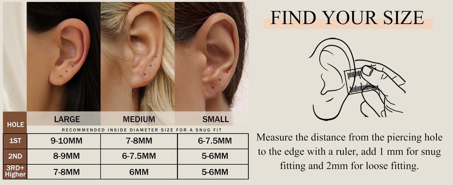 BESTEEL 5 Pairs Small Sterling Silver Hoop Earrings Set for Women Lightweight Tiny Huggie Hoops Silver Mini Cartilage Earrings Pack Hypoallergenic Ear Piercing