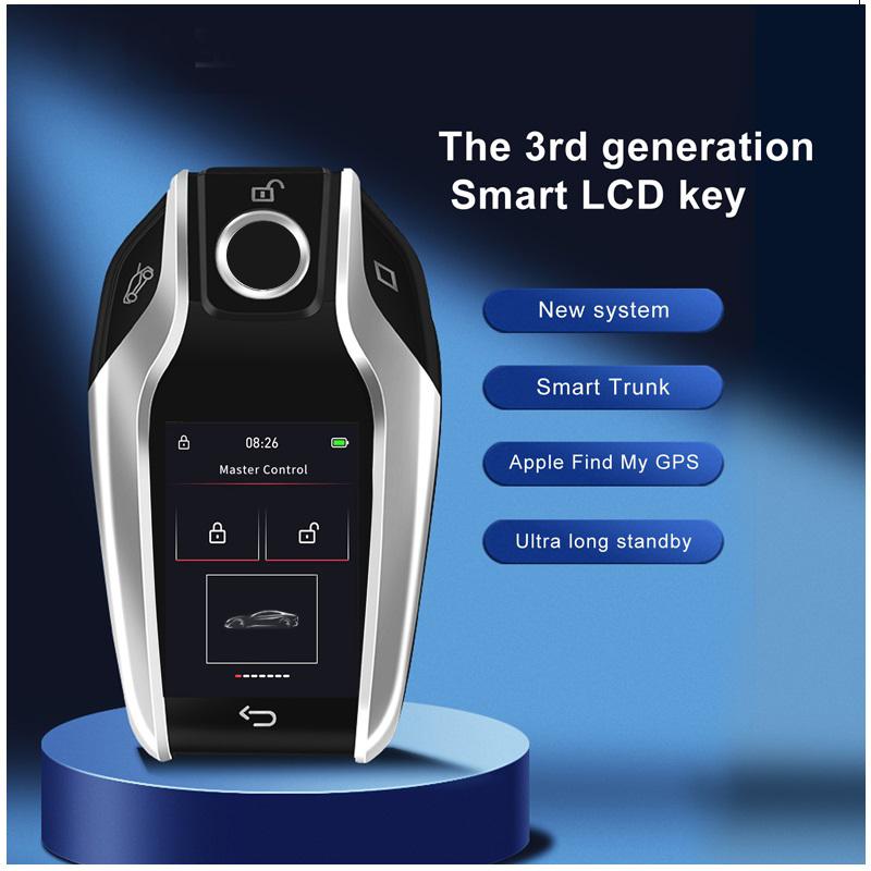 Joysync Smart Car Key LCD Screen with Remote Keyless Entry  2" HD Touchscreen 12 Languages Supported for Toyota Honda Nissan Car Trunk