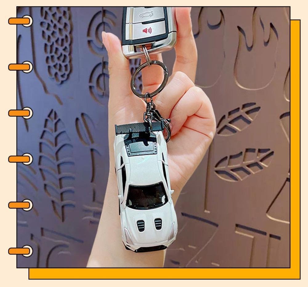 Car Keyring Sports Car Keychain Accessories Roadster Key Chain Alloy Material Creative Ornaments Cartoon Schoolbag Pendant
