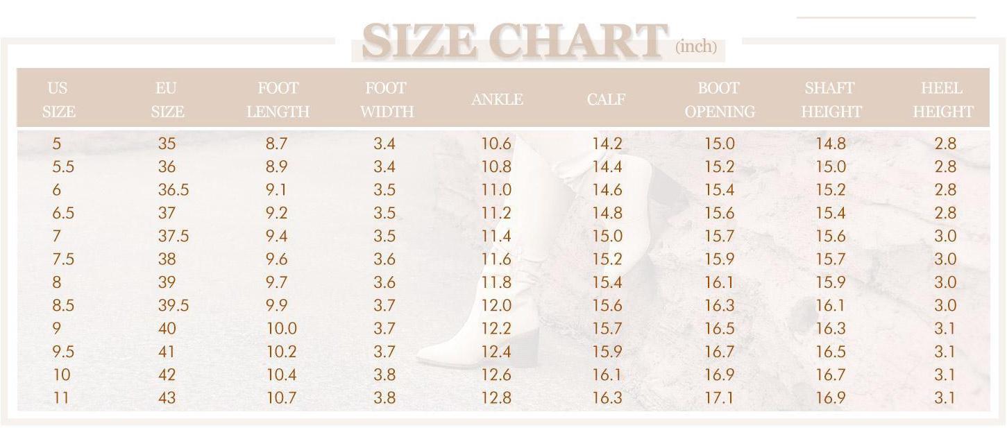 Coutgo Womens Pointed Toe Mid Chunky Heel Side Zipper Knee High Boots Tall Booties Coutgo Womens Pointed Toe Mid Chunky Heel Side Zipper Knee High Boots Tall Booties