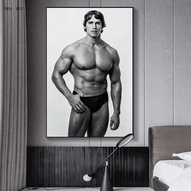 Arnold Schwarzenegger Sports HD Frameless Canvas Posters Prints, b Modern Artistic Home Wall Decor - Wall Display for Bedroom, Living Room
