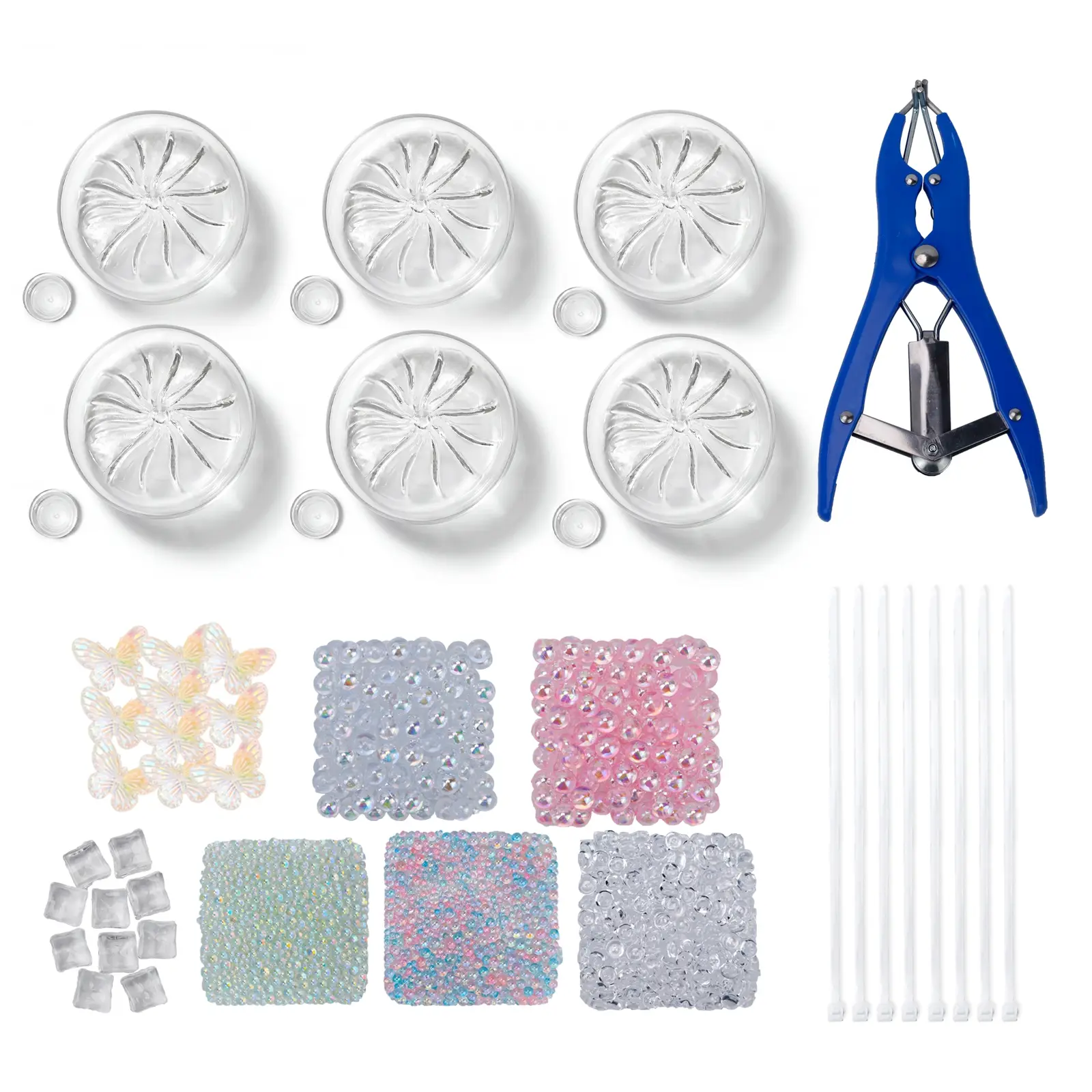 DIY Handmade Stress Relief Ball Kit, Stress Ball Fidgets, Dumpling Shape, Shiny Series, Includes 6 Transparent Balloon Skins, Expander & 8 Straps, Stress Relief Set, Stress Relief Tools