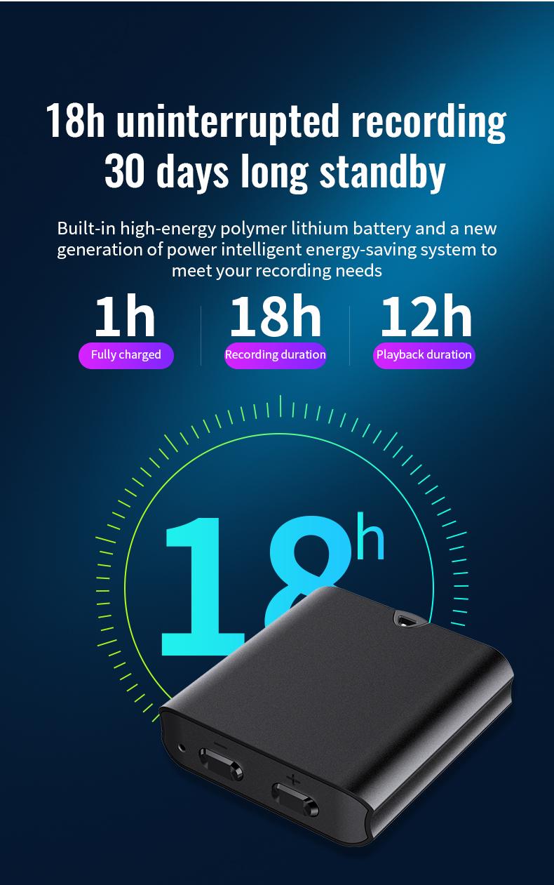 Ultra-Slim Hidden Magnetic Voice Recorder- 9.7g – One-Touch, HD Noise Reduction, Long Battery, Large Storage + OTG Adapter Audio Intelligent High-Definition Tape support one-click recording accuracy ample capacity