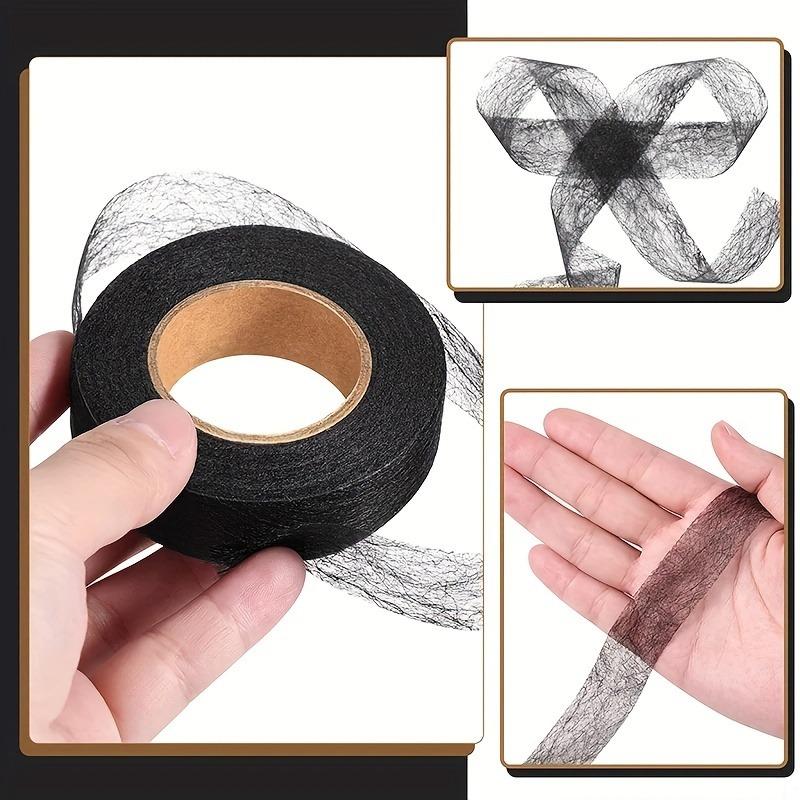 2 Rolls Dual-Sided Adhesive Binding Tape, Iron-On Seams for Sewing, Durable Polyester Fabric, DIY Patchwork Clothes Edges