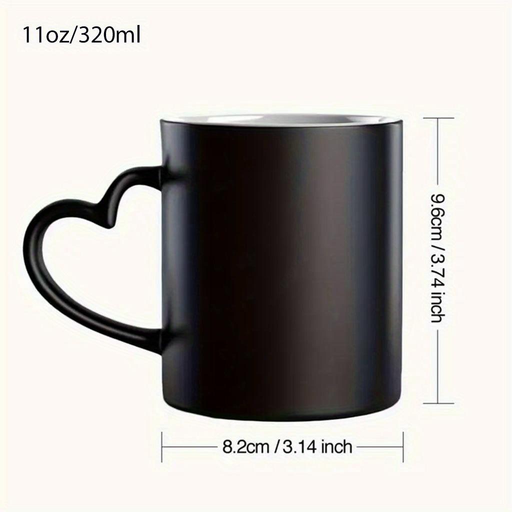 1pc Twelve Zodiac Signs Magic Color-Changing Mug with Heart-Shaped Handle & 12 Constellation Design - Temperature-Sensitive Cup, Coffee Mug, Coffee Mugs, Stylish Drinkware