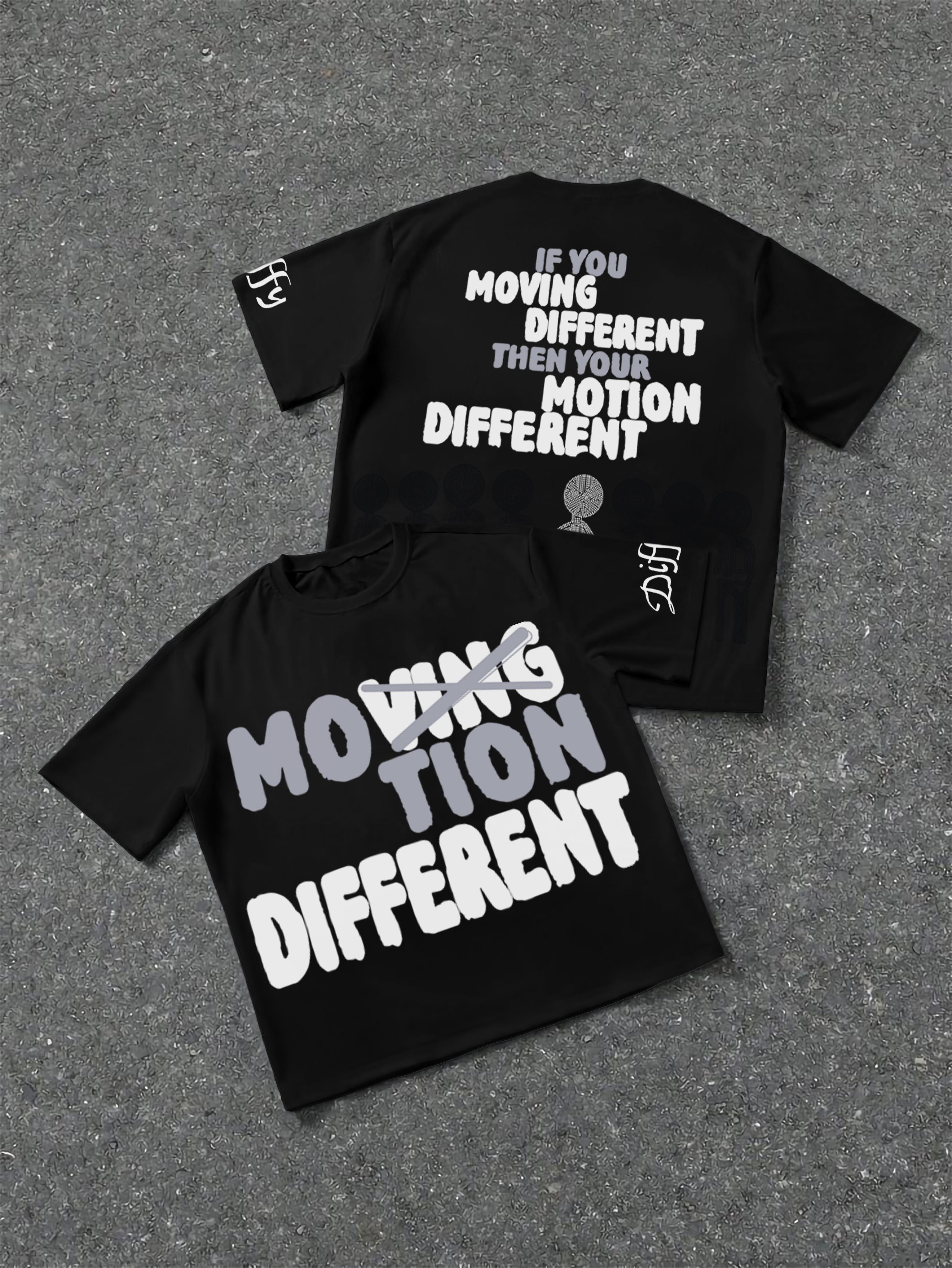 Sopula Studio Men's Vintage Motion 100% Cotton Graphic T-Shirt Men  Crewneck Casual