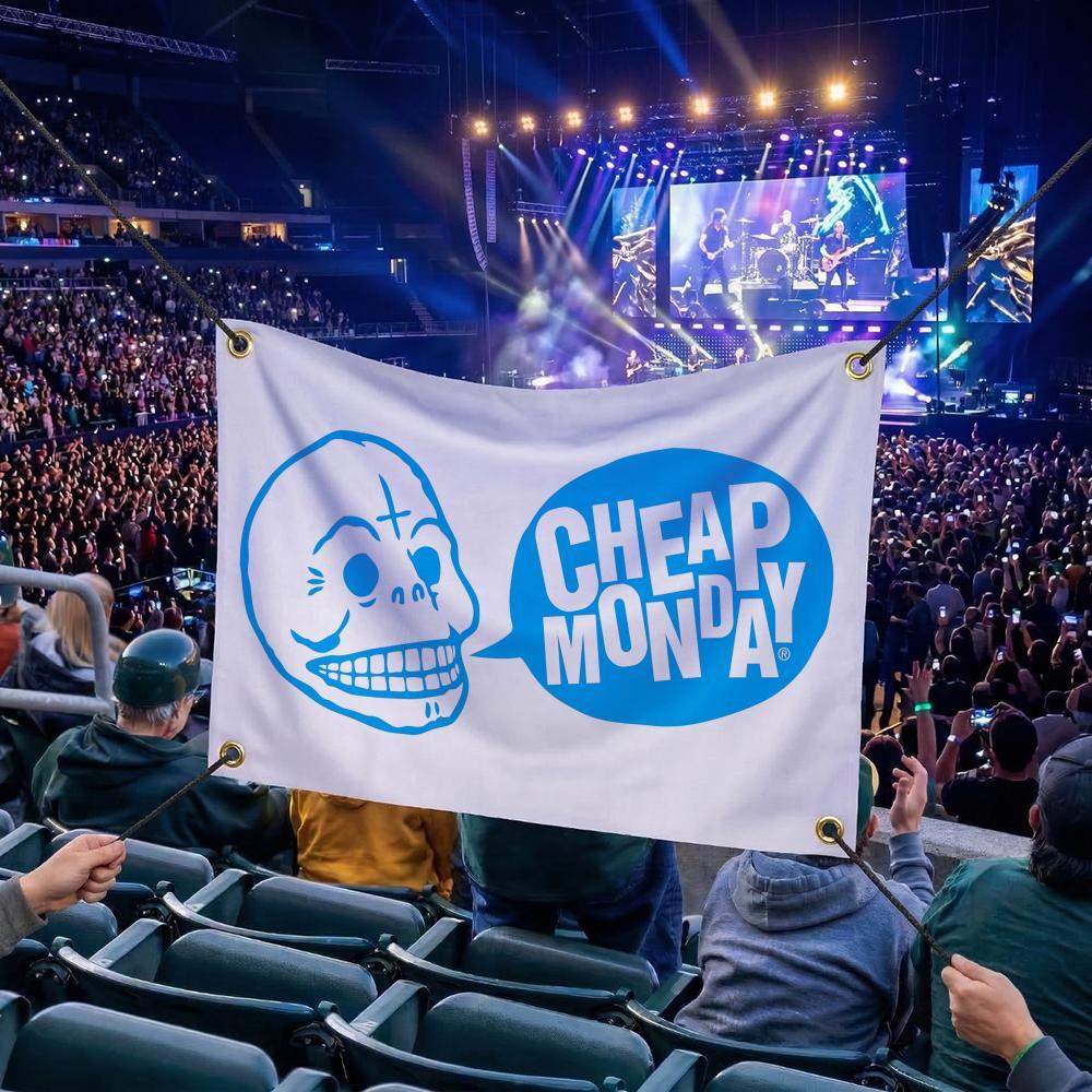 C-Cheap Monday BRAND Flags Multi Size Atmosphere Flag, Cheerleading Hand Pulled Banner, Portable Outdoor Event Flag & Wall Decor for Sports, Parties, Home and Room Decoration