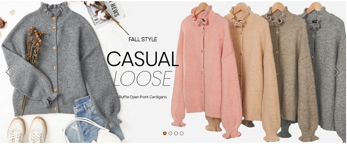 MEROKEETY Women's Fall 2025 Chunky Cardigan Sweaters Trendy Ruffle Button Down Long Sleeve Casual Knit Coat Winter Clothes