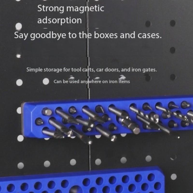 Magnetic Drill Bit Holder Stand, Hexagonal Bit Storage Box, Fits 1/4 Inch Screwdriver Bits, Magnetic Base Tool Organizer Rack