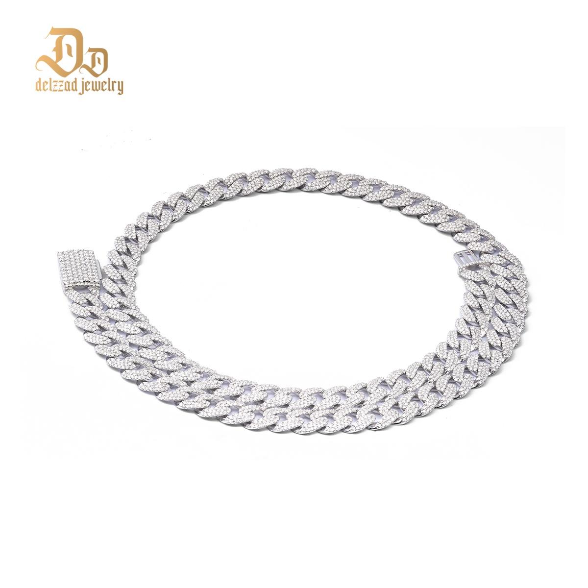 Delzzad (MSG.01) S925 Hip Hop Bling Cuban Bracelet Necklace Chain VVS Synthetic Moissanite Unisex Sparkle Cuban Chain Perfect for Any Occasion & Everyday Wear Birthday Anniversary Christmas Gifts Delzzad (MSG.01) S925 Hip Hop Bling Cuban Bracelet Necklace Chain VVS Synthetic Moissanite Unisex Sparkle Cuban Chain Perfect for Any Occasion & Everyday Wear Birthday Anniversary Christmas Gifts