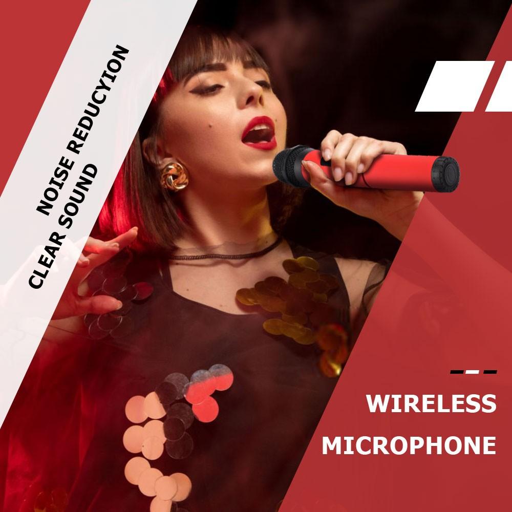LMBGM  Dynamic Wireless Microphone, Leather-Touch Grip & Anti-Howling Clear Sound, Plug & Play 30m Stable Transmission, With LCD Display Mic & 6.35mm Receiver, Perfect for Home KTV, PA Speakers, DJ Mixers, Parties & Events.