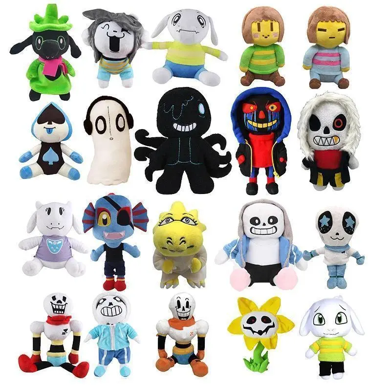 2026 hot itemUndertale Plush Toys Cartoon Sans Plush Dolls Frisk Chara Stuffed Soft Zombie Toys for Kid Christmas Birthday Gift