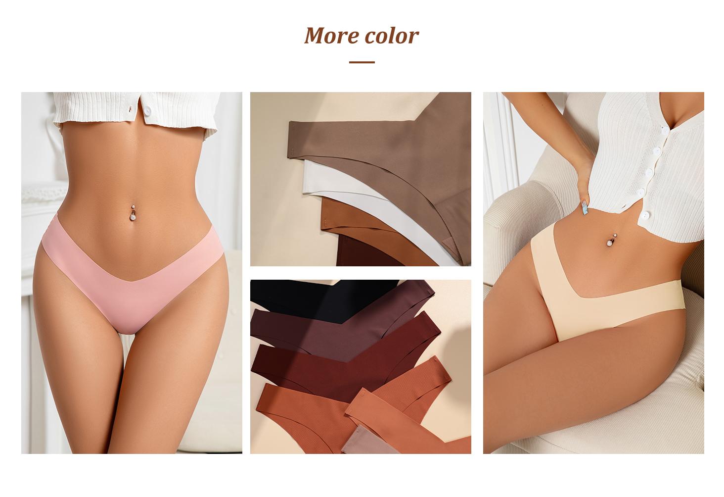 6/10 Pack Women's Seamless Bikini Cheeky Underwear V-Waist Hipster Soft Stretch Multi-Pack Basic Womenswear Minimalist Comfortable thong panties 6/10 Pack Women's Seamless Bikini Cheeky Underwear V-Waist Hipster Soft Stretch Multi-Pack Basic Womenswear Minimalist Comfortable thong panties