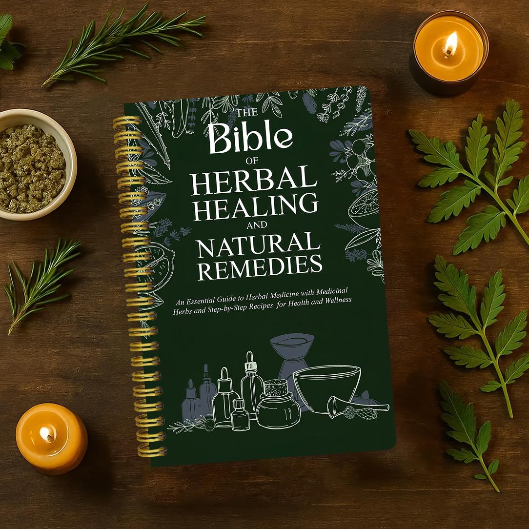 Herbal Bible Cooking Manual, with Illustrated Herbal Guide and Medicinal Plant Recipes - 5.5x8.5 Inch Natural Therapy Notebook, Suitable for Cooking Enthusiasts, Aromatherapy, and Holistic Health