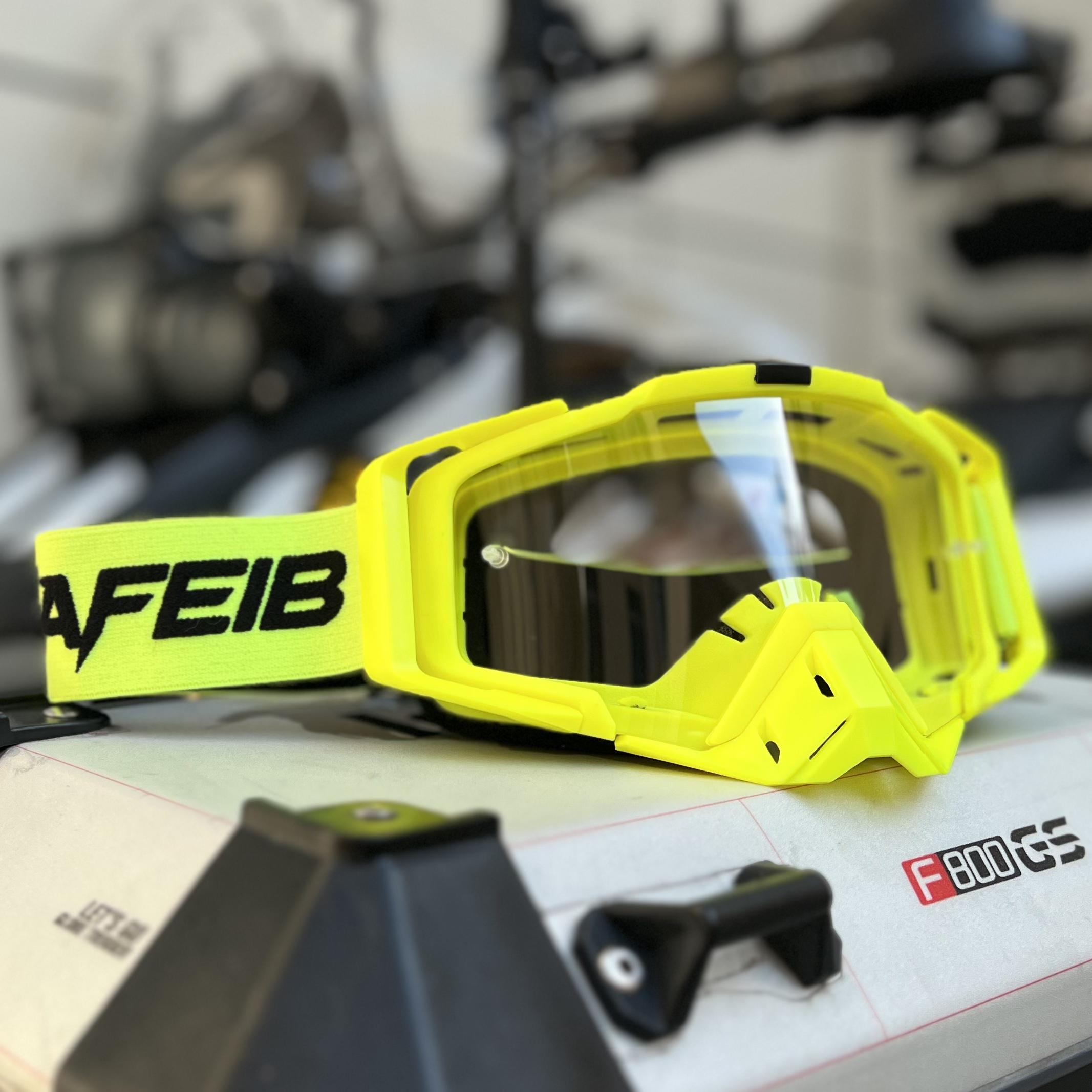 NAFEIB Universal OTG Goggles, Wear over Glasses, Durable, Dust-Proof, Breathable, Adjustable, Ideal for Motorcycle, Skiing, Atvs, Biking