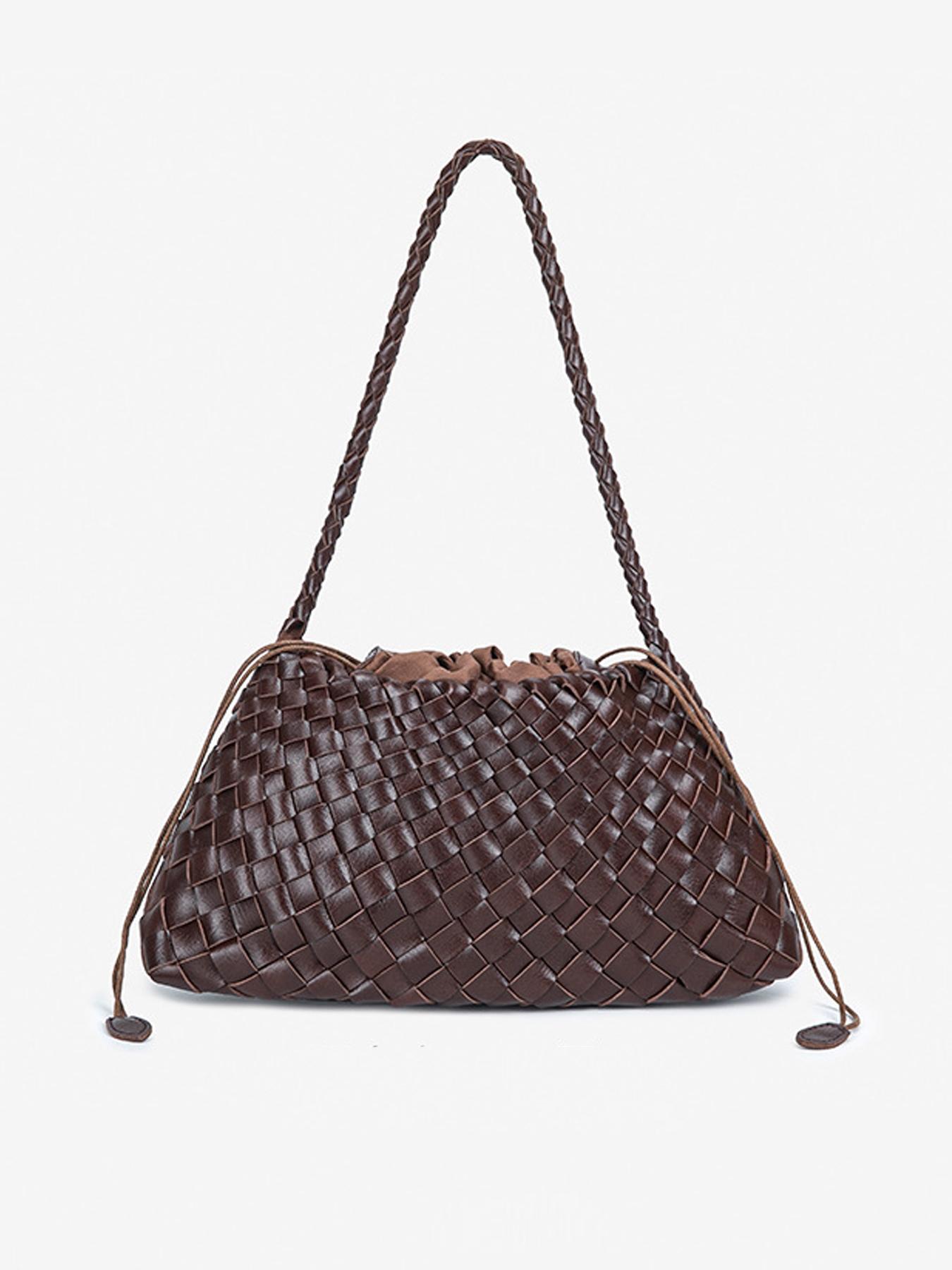 Woven Tote Bag for Women Hand Shoulder Bag Weave Purse Woven Leather Handbag Pu Tote Satchel Fashionable Bags