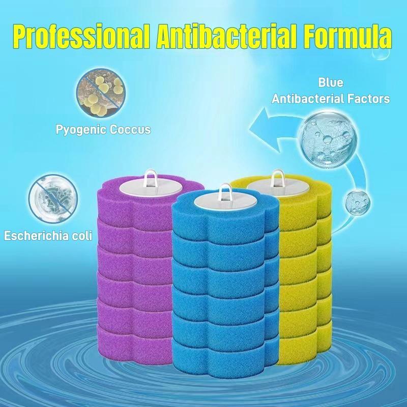 72 Pack Disposable Toilet Cleaning Brush Heads, Three Colors, Durable Plastic, Suitable for Home Outdoor Portable Use, No Handle Included